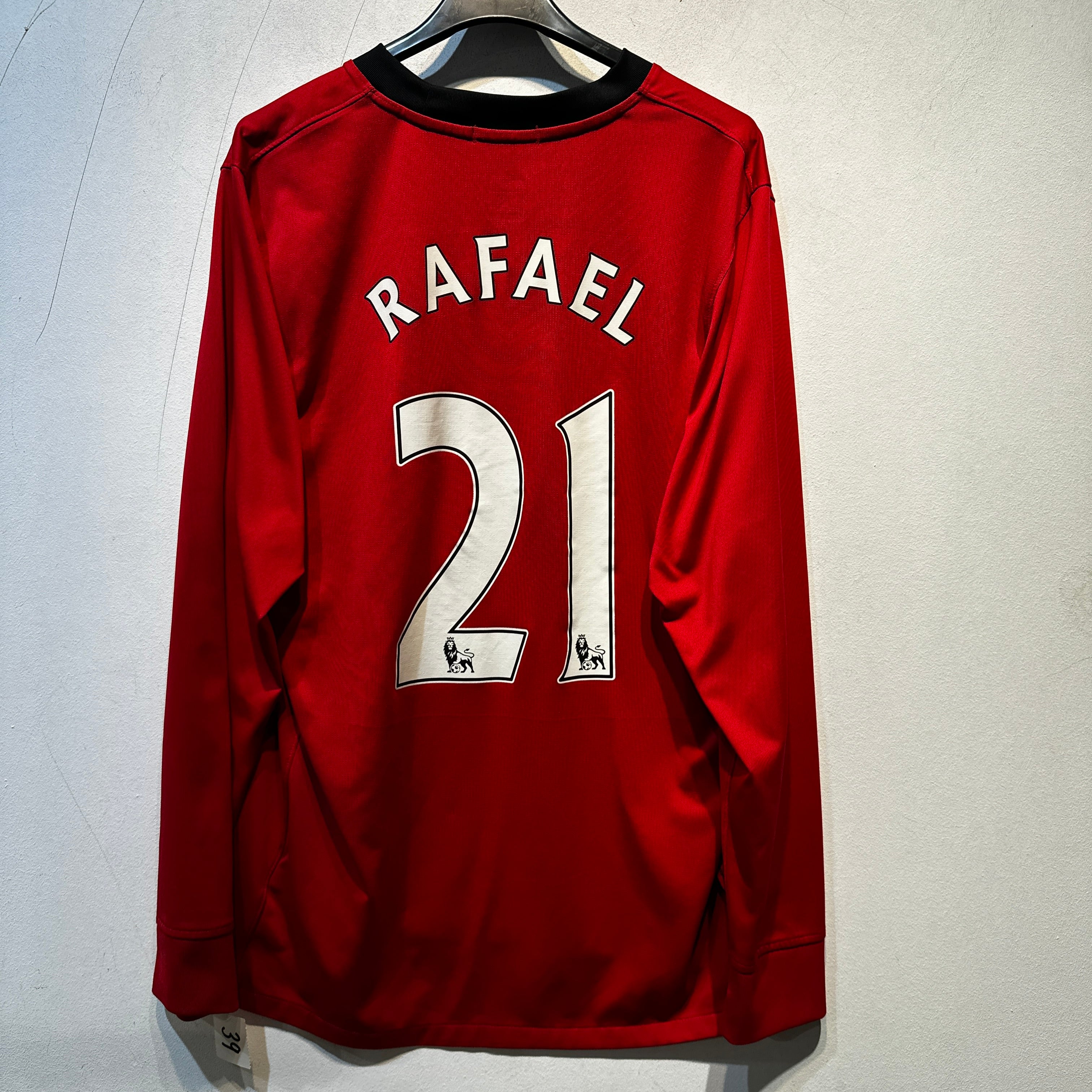 Manchester United Home Shirt 2009/2010 – Rafael #21 – Long Sleeve – Medium