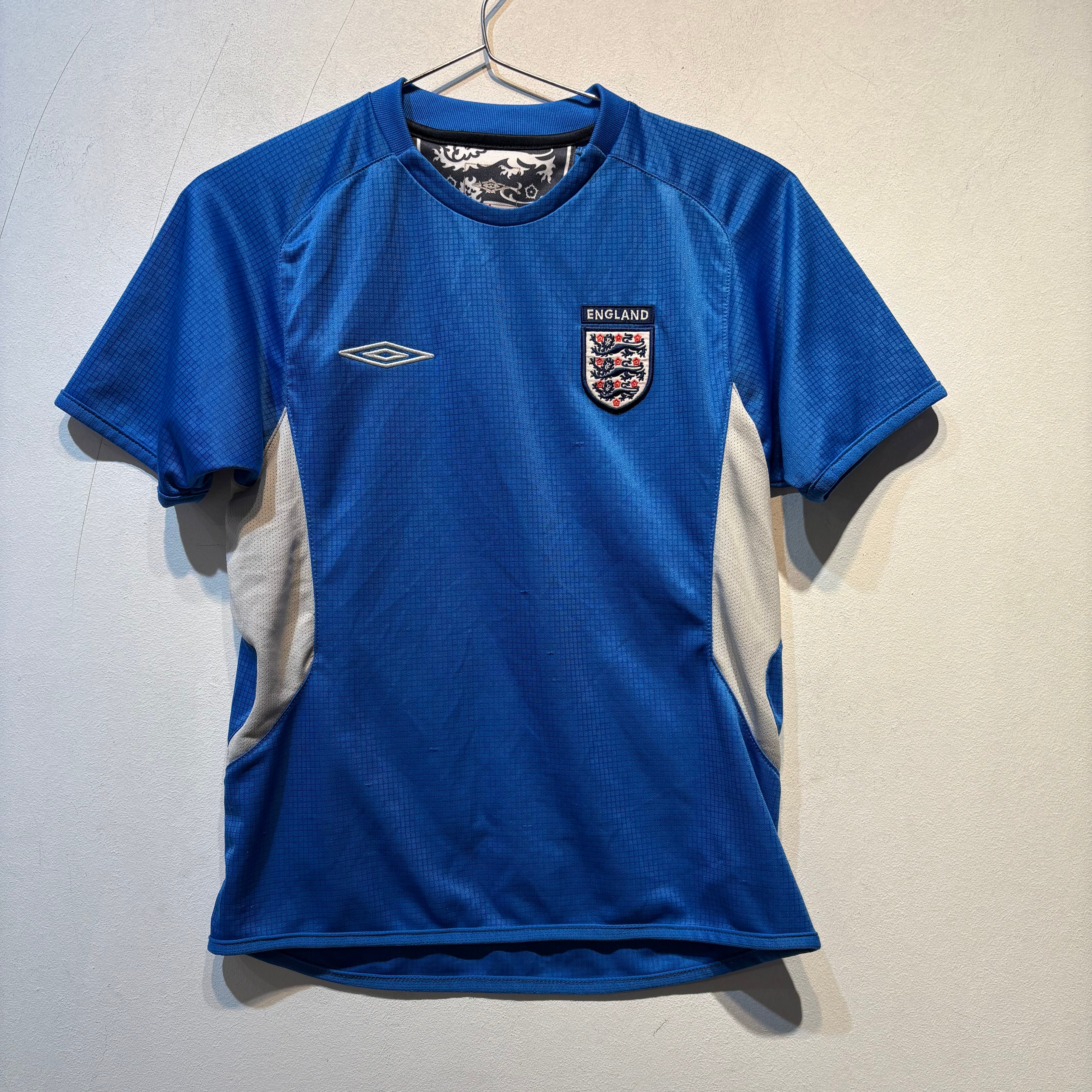 England Away Shirt 2008/2010 – Youth Medium – Umbro Blue