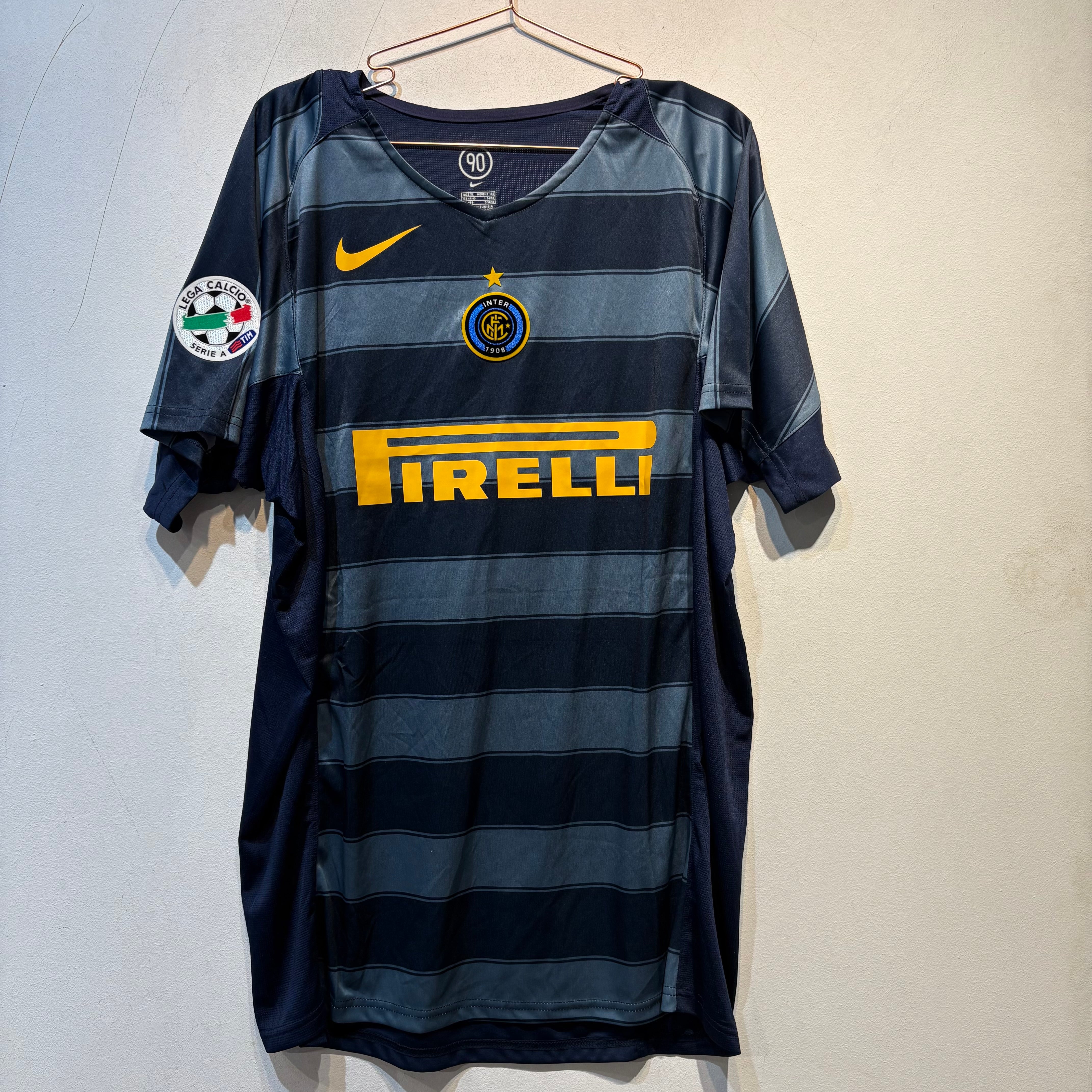 Inter Milan Away Shirt 2004/05 – Davids #8 – Nike Total 90 – Size XL