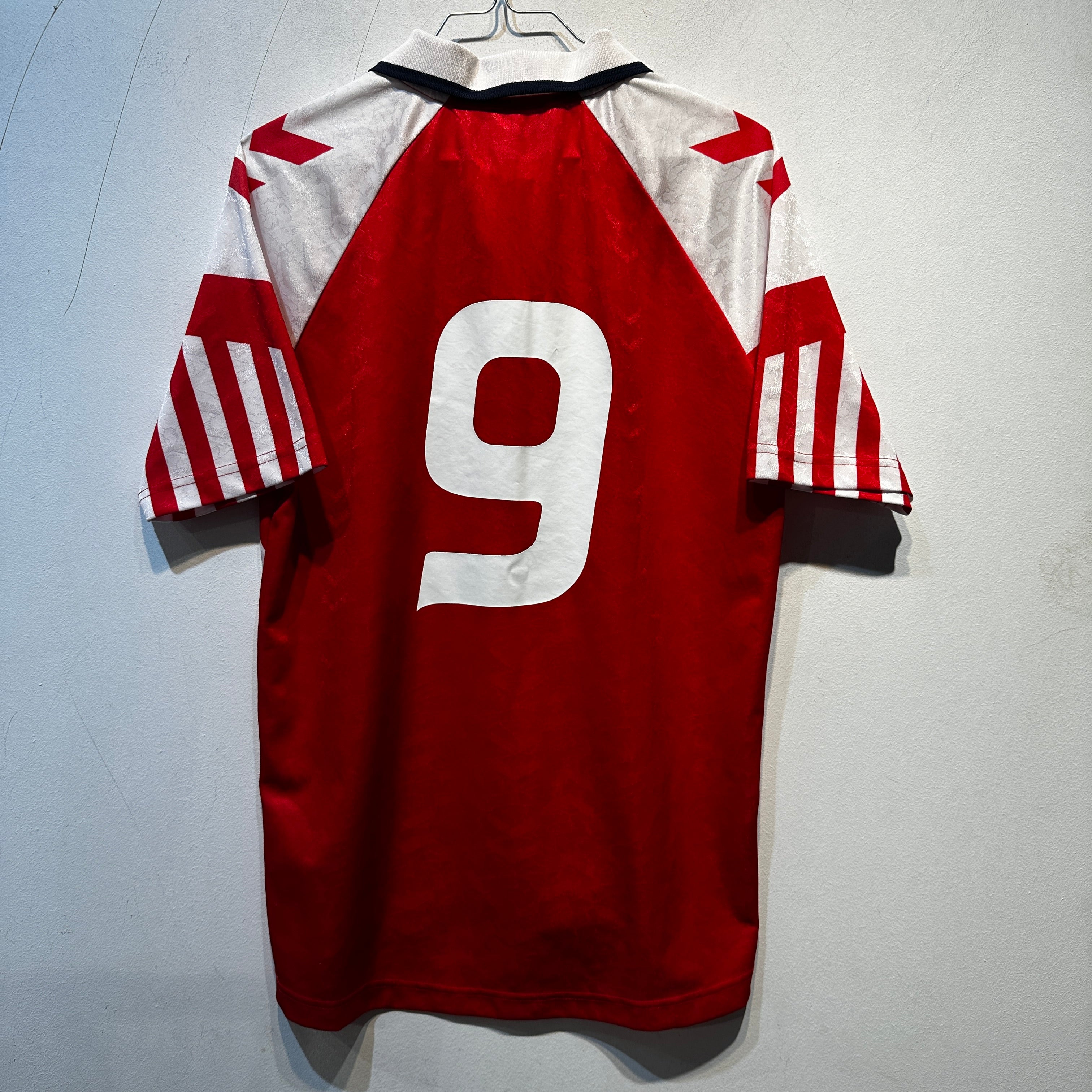 Denmark National Team Home Shirt #9 – 1990s – Adult Large