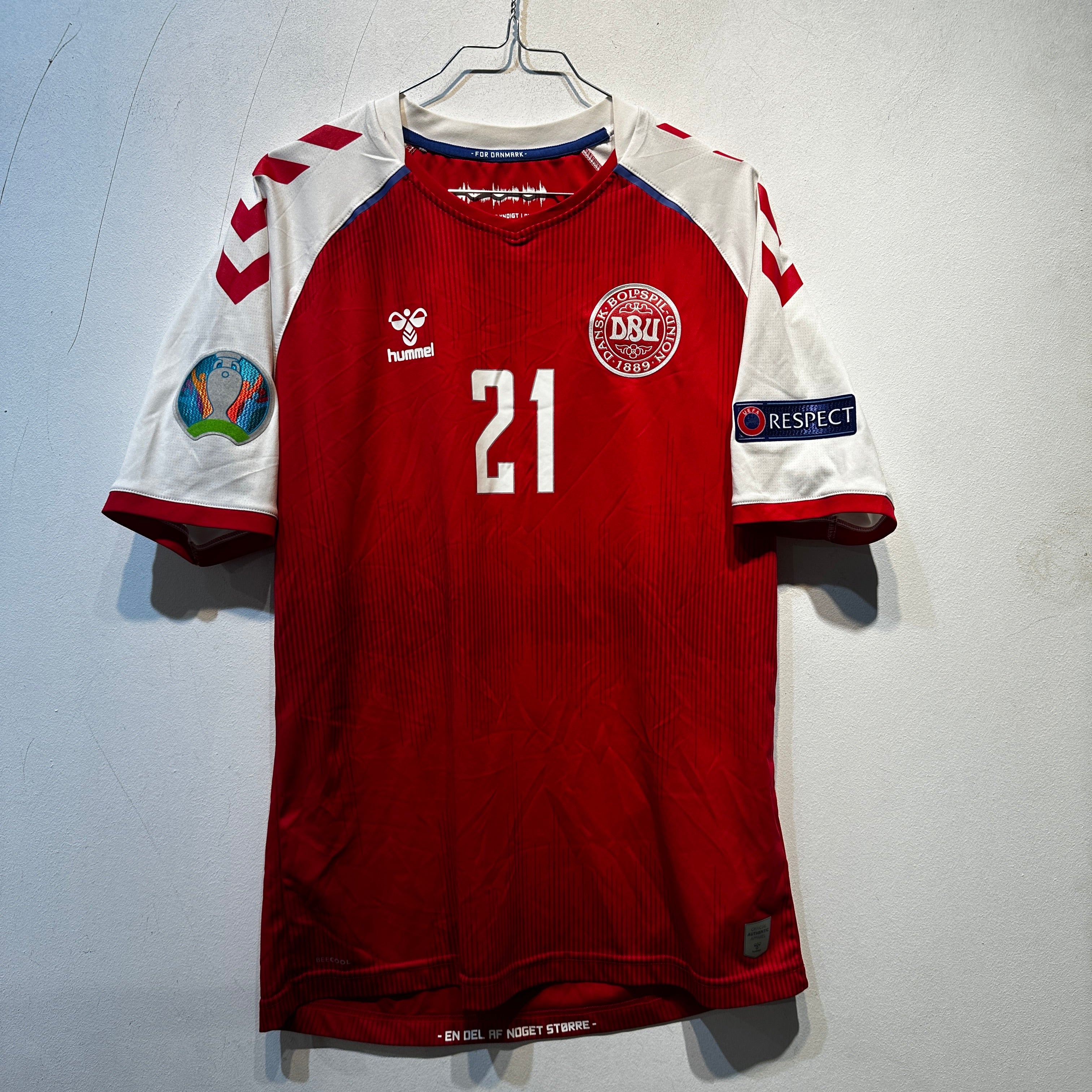 Denmark Home Shirt Jonas Wind #21 – EURO 2020 – Adult Large