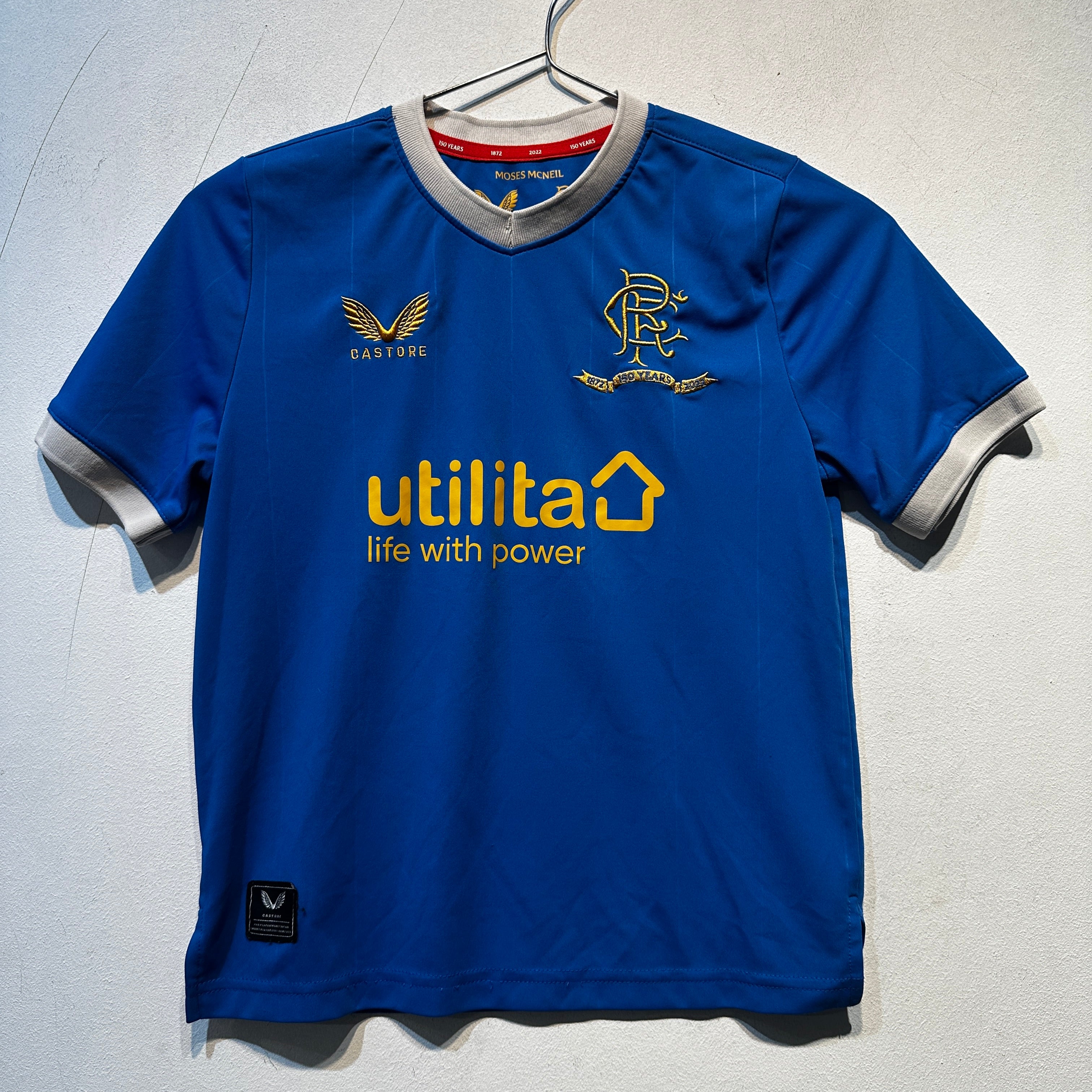 Rangers FC 150th Anniversary Home Shirt - 2022/2023 - Junior Small