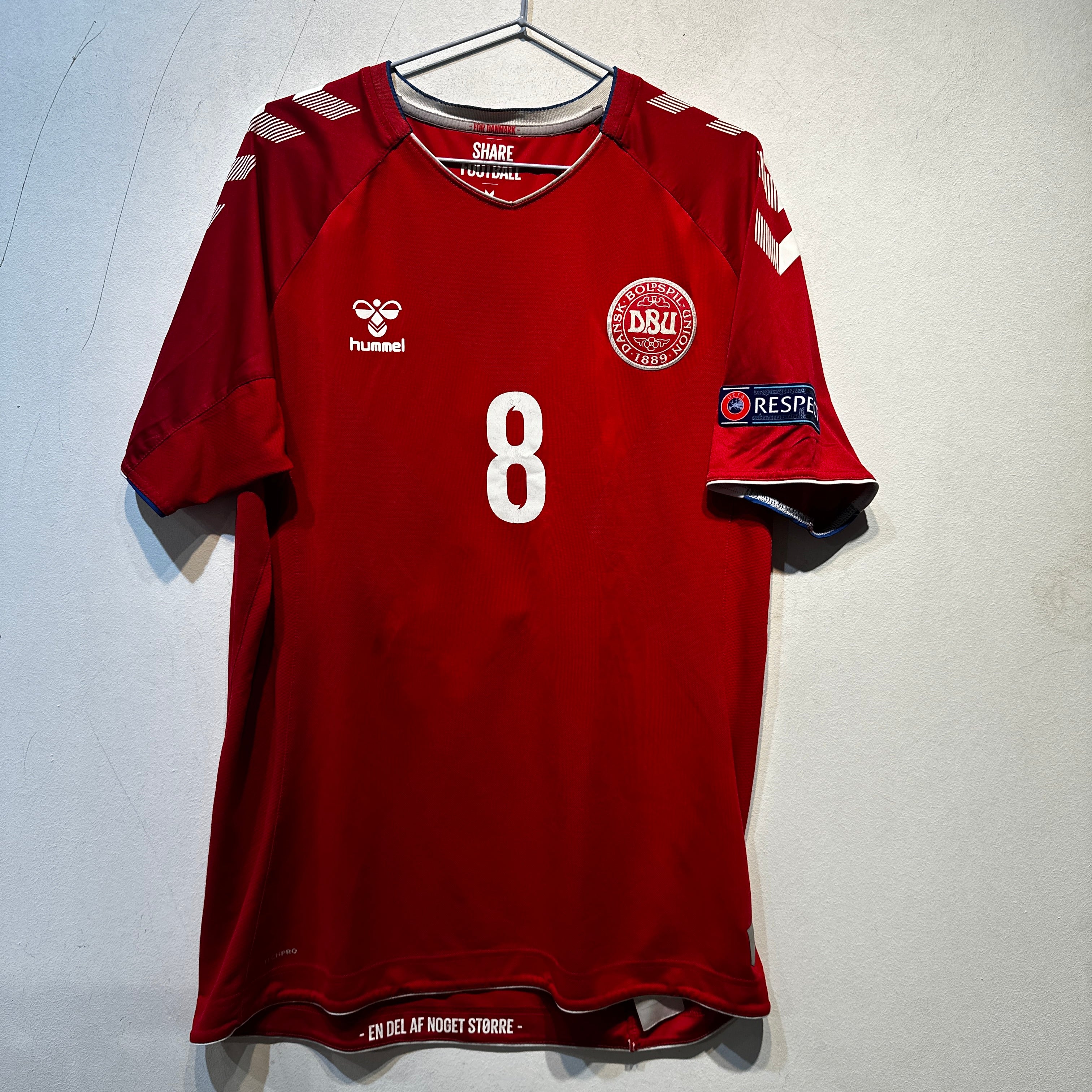 Denmark National Team Delaney #8 Home – 2018/2020 – XXL
