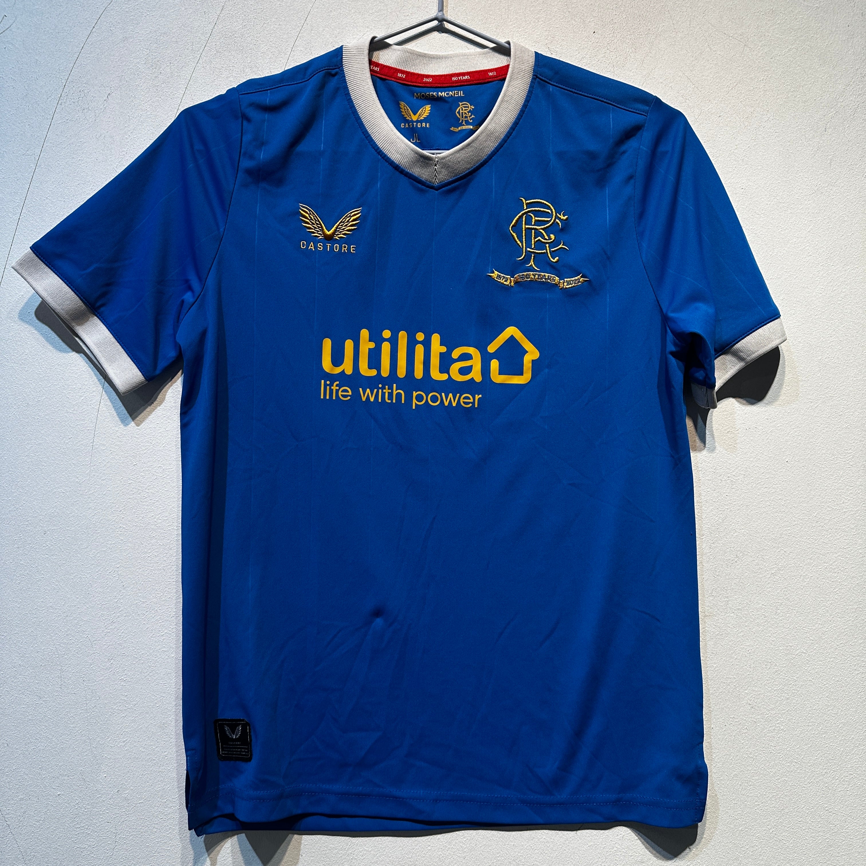 Rangers FC 150th Anniversary Home Shirt - 2022/2023 - Junior Large