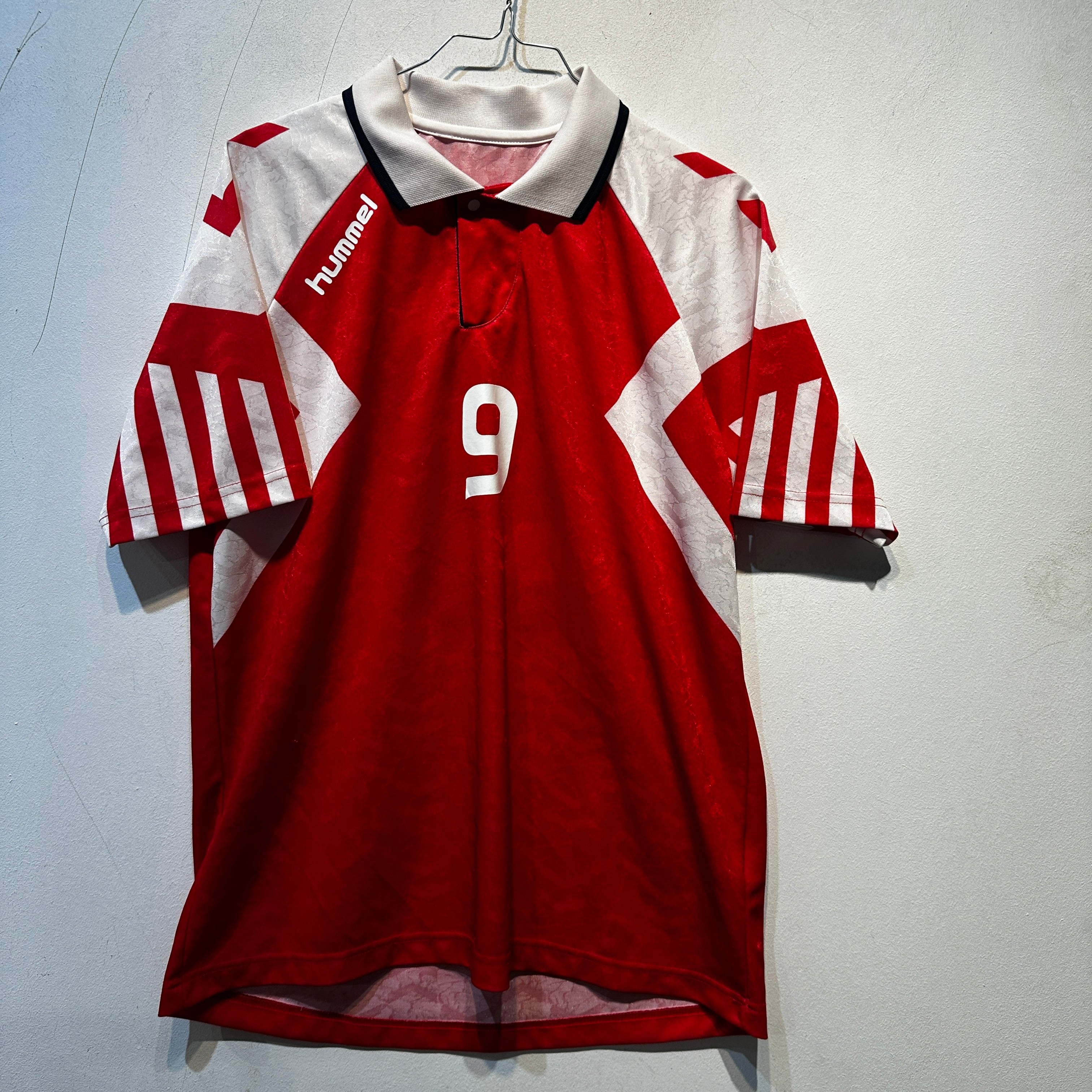 Denmark National Team Home Shirt #9 – 1990s – Adult Large