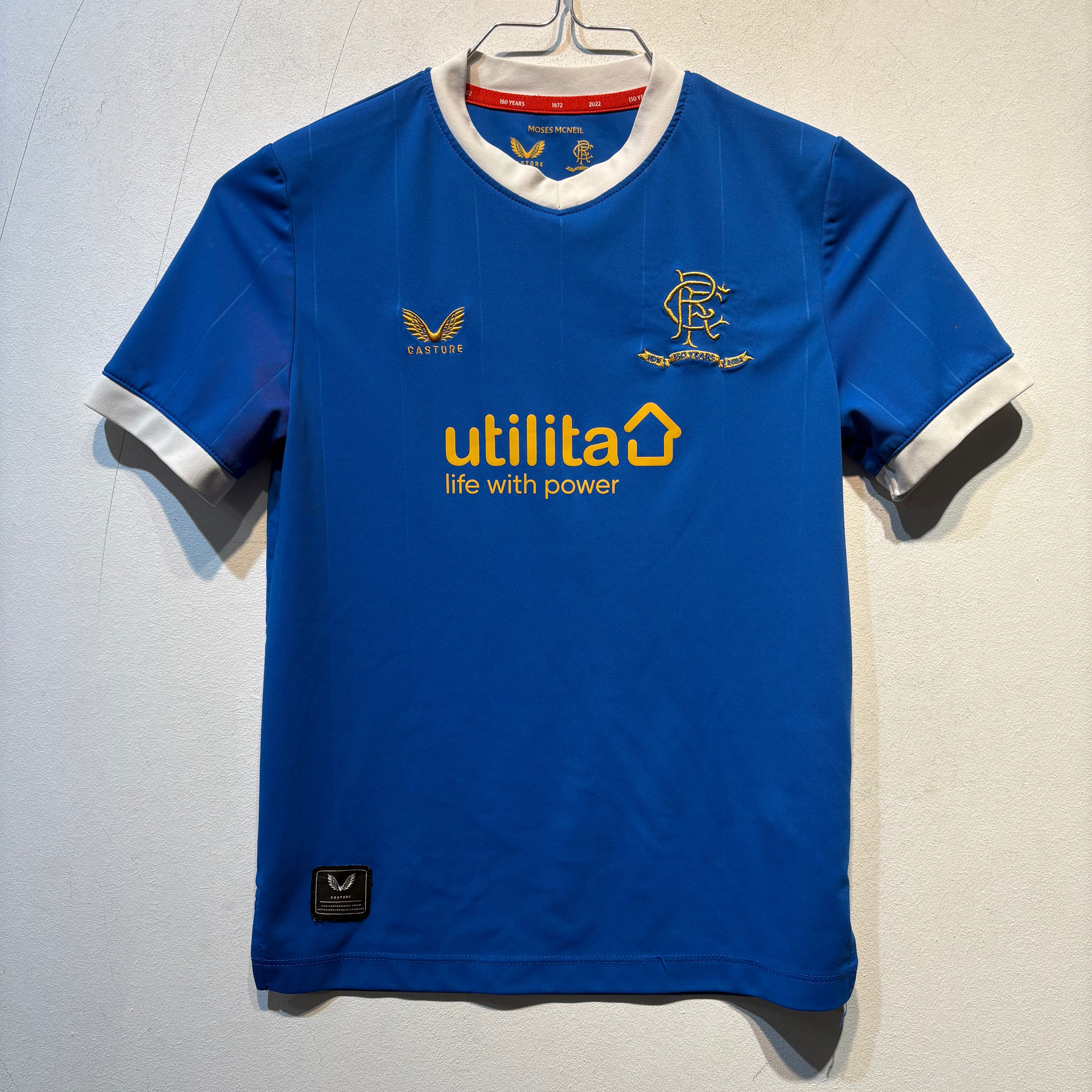 Rangers FC 150th Anniversary Home Shirt – 2022/2023 – Youth 7–8Y – Castore