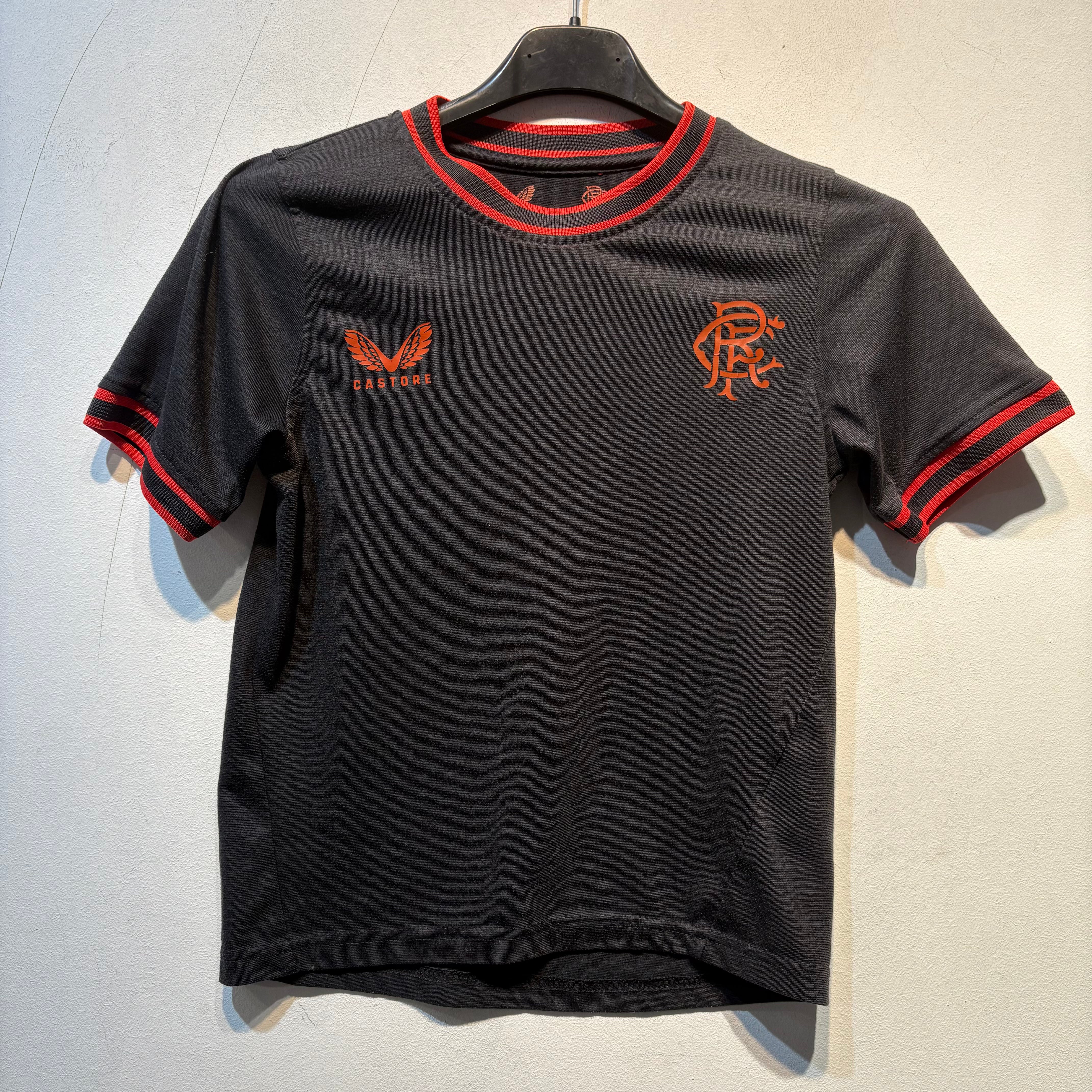 Rangers FC Training T-Shirt – Castore – Youth JS – Black/Red