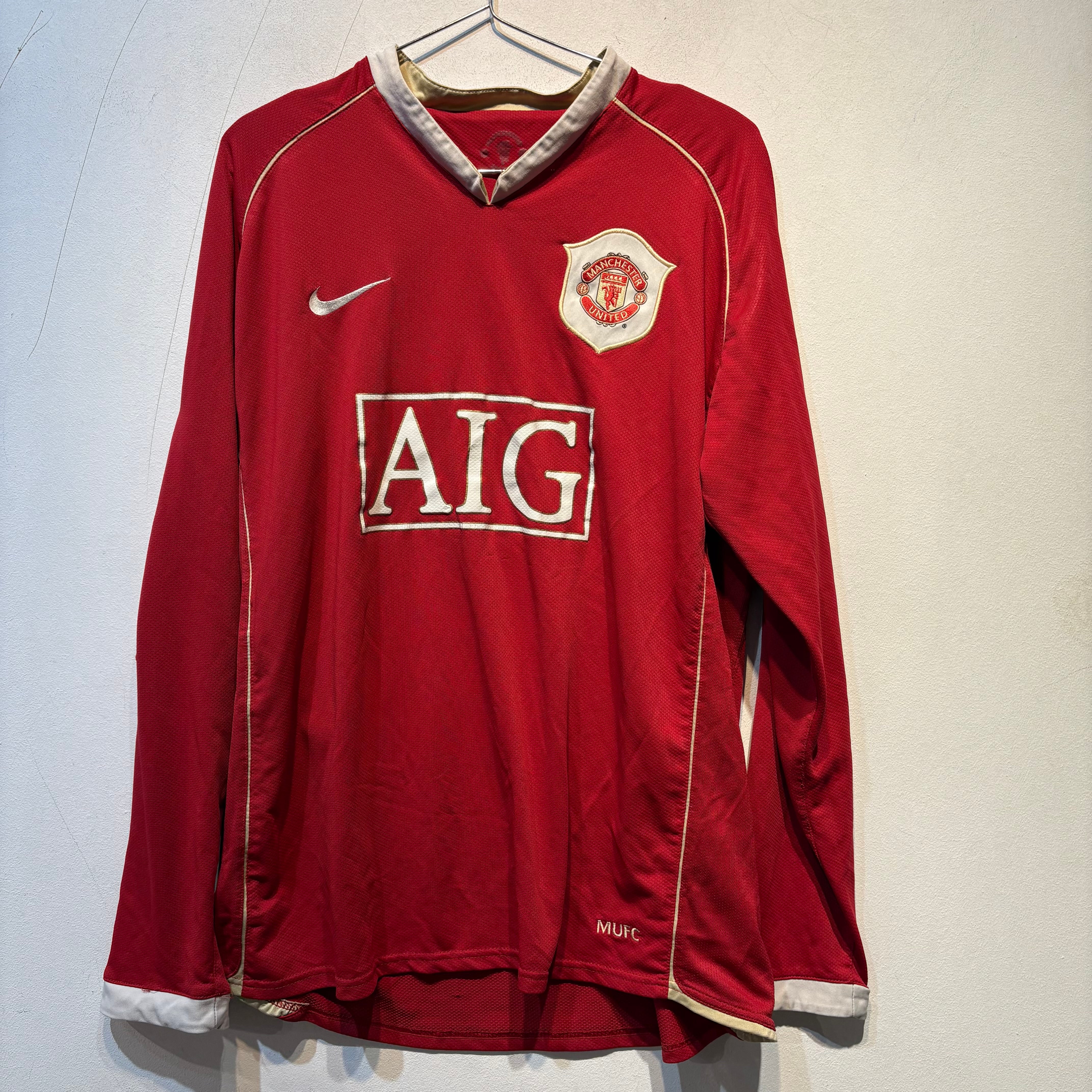 Manchester United “Levy” Home Long Sleeve – 2006/2007 – Nike – Size L