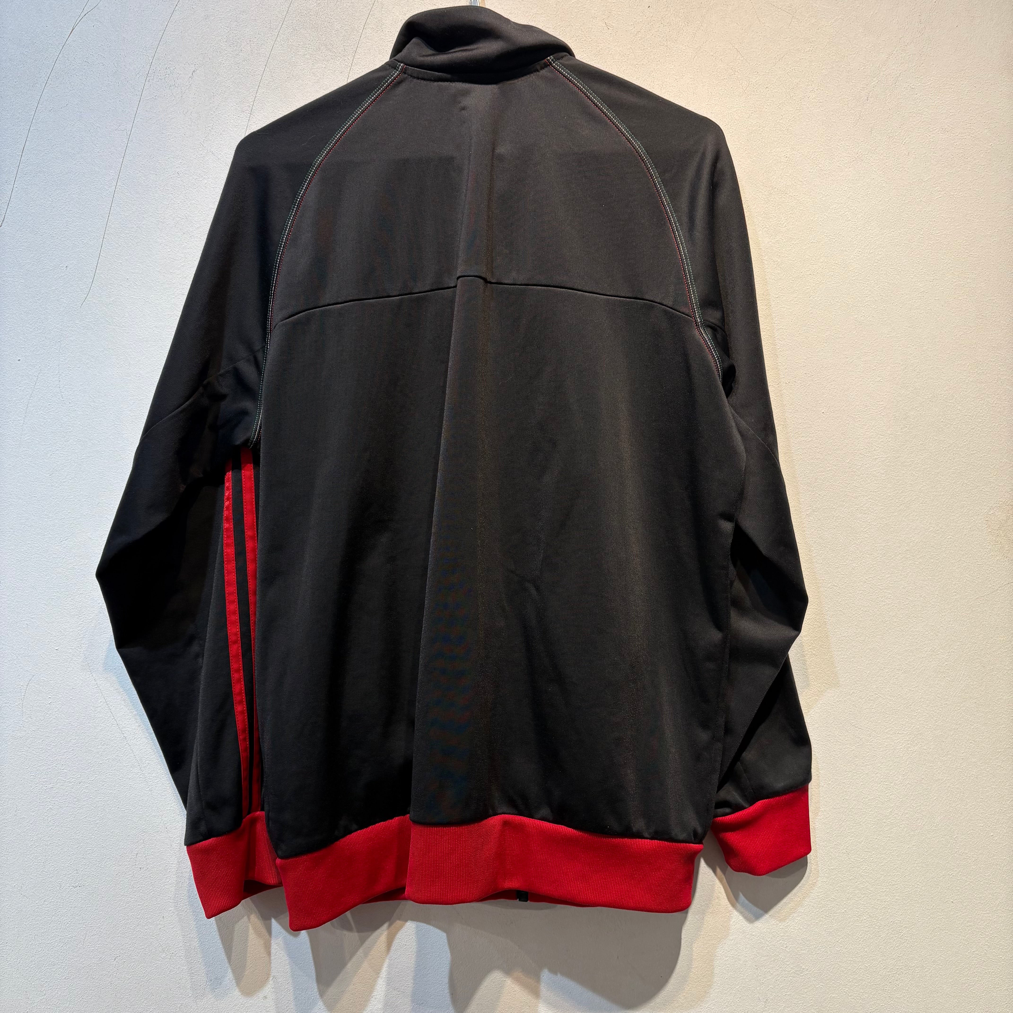 AC Milan Adidas Track Jacket – Youth XL (15–16Y) – Black/Red – Authentic