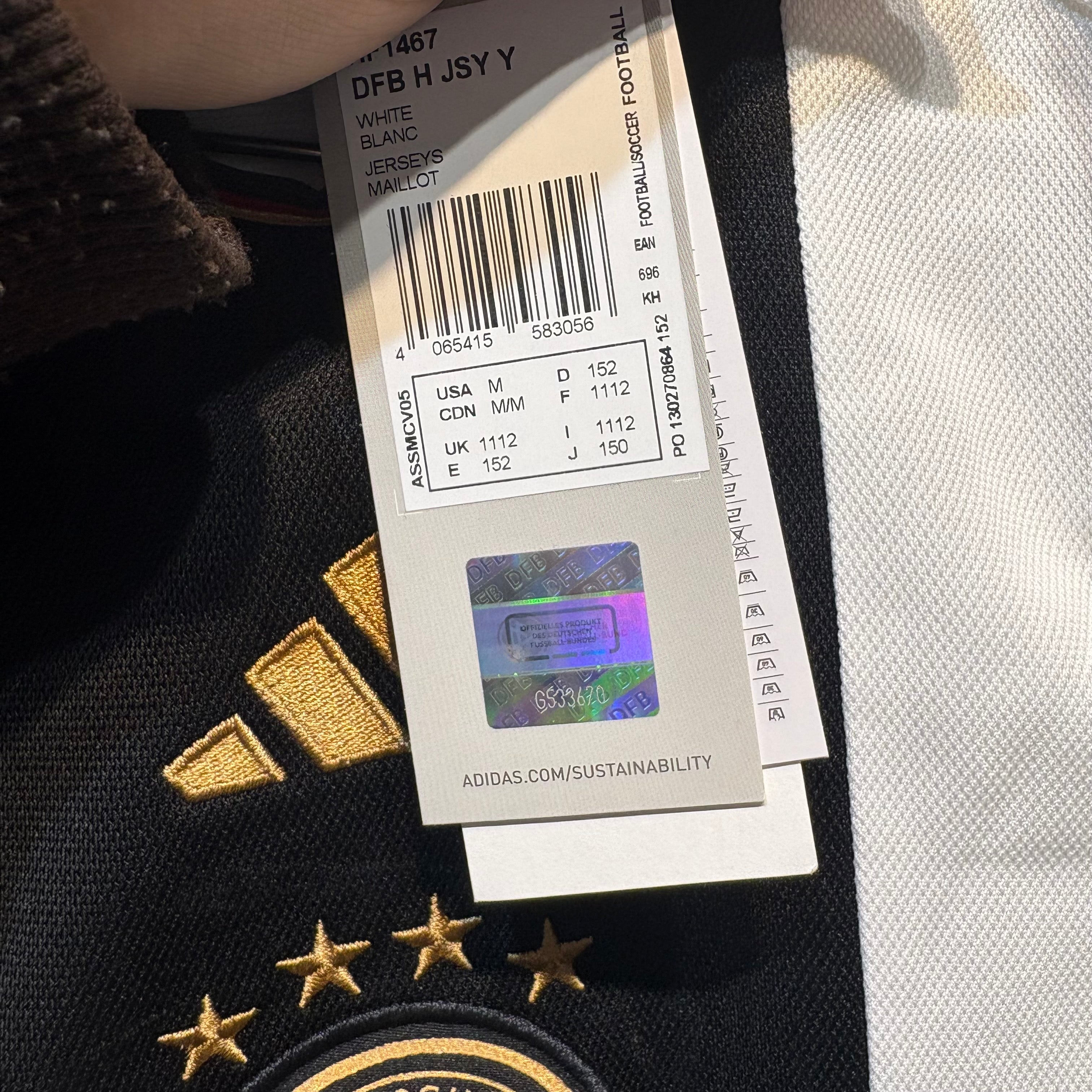 Germany National Team Home – 2022 World Cup – Youth 11–12Y (152) – Adidas