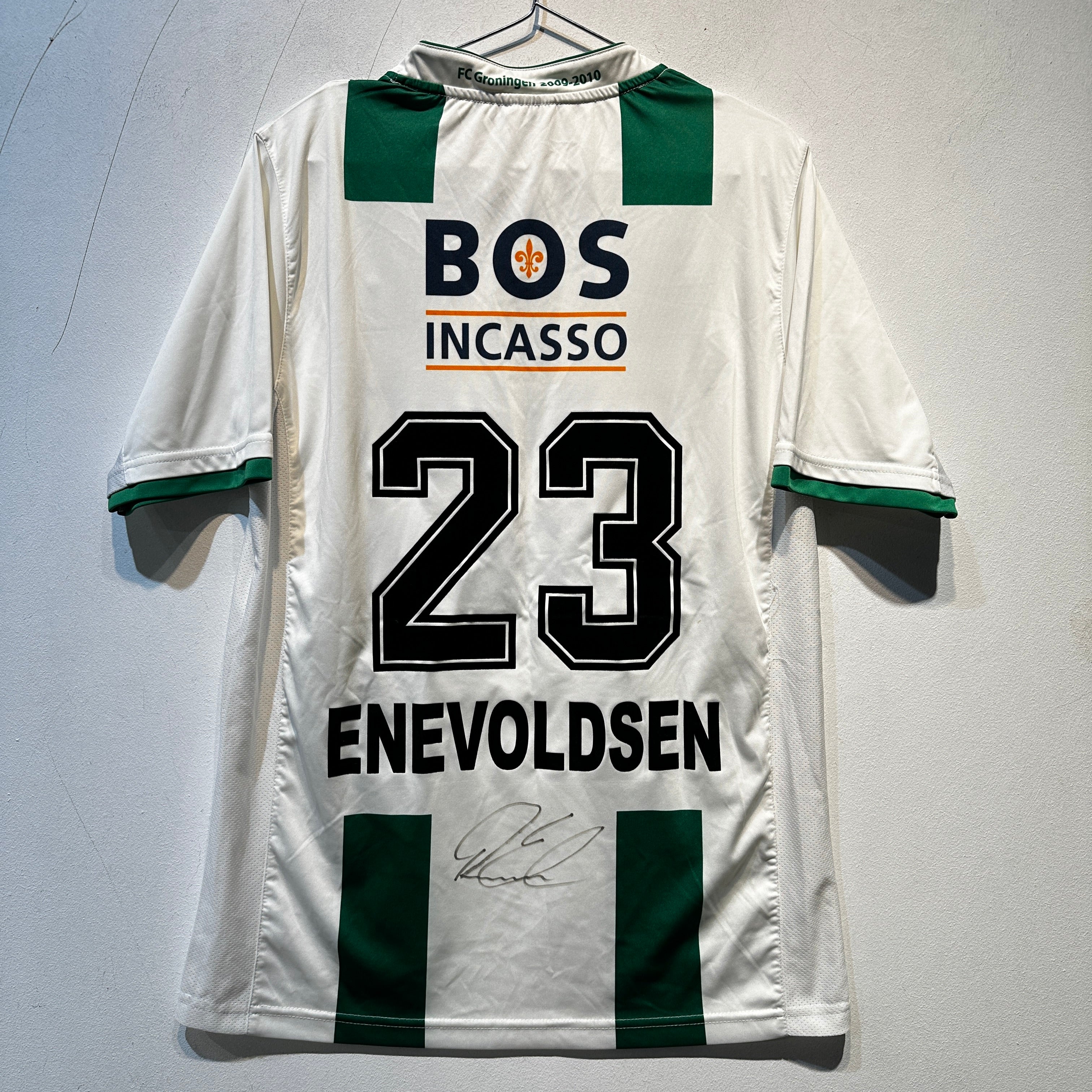 FC Groningen 2009/10 Home Shirt – #23 Enevolsen – Signed – Klupp – Men’s M