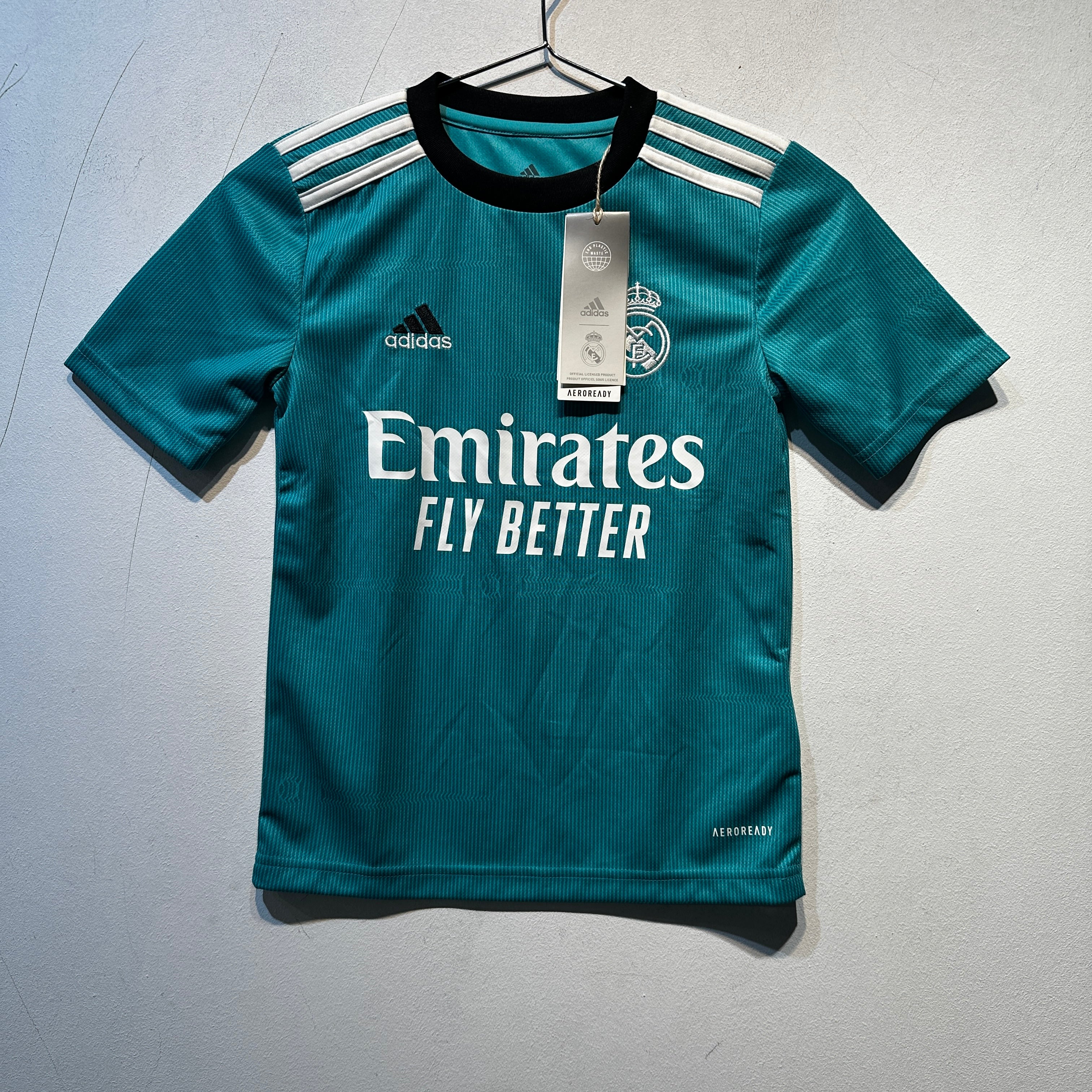 Real Madrid Away Shirt 2021/2022 – Adidas Aeroready – Youth 7–8 Years