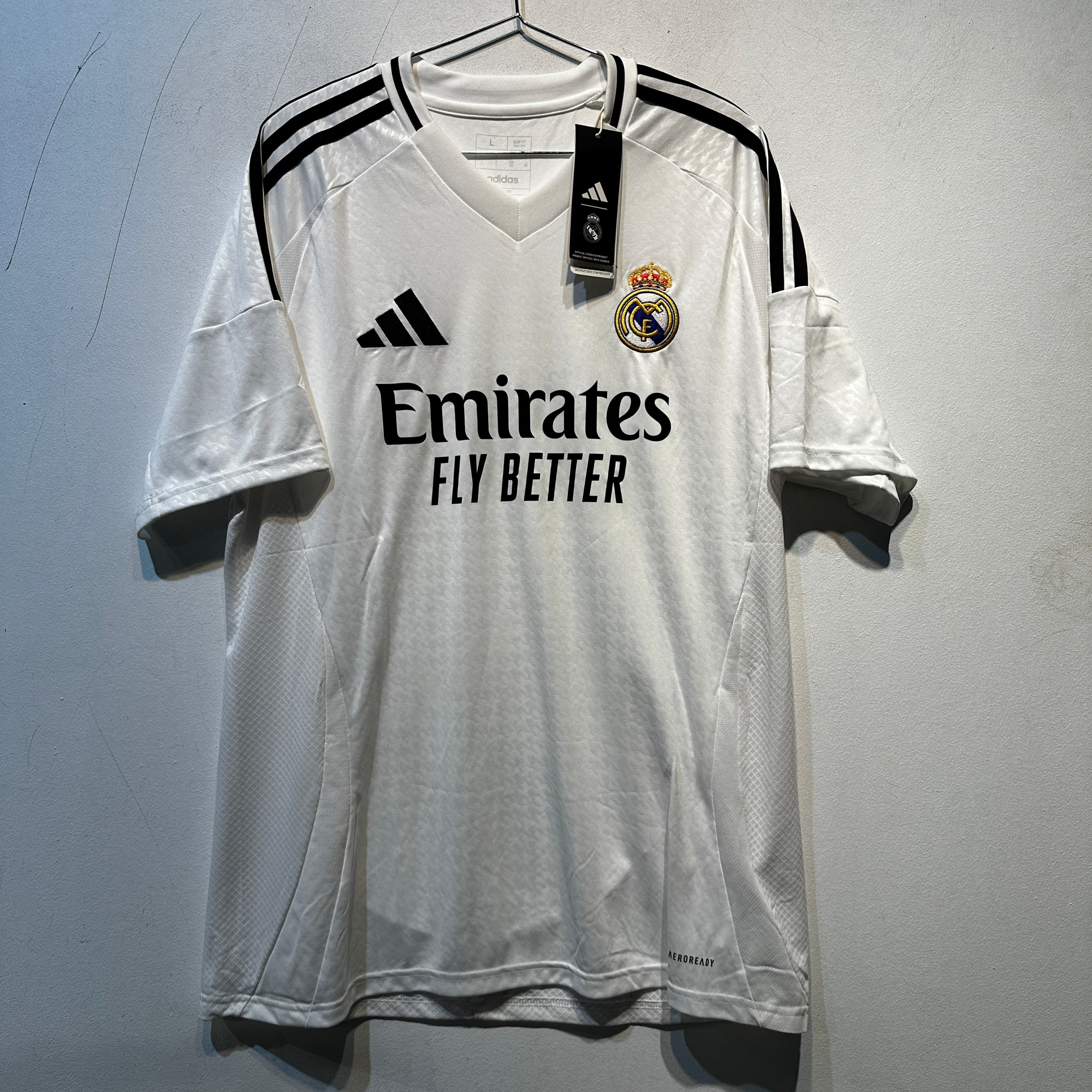 Real Madrid Home Shirt 2023/2024 – Adidas Aeroready – Size L