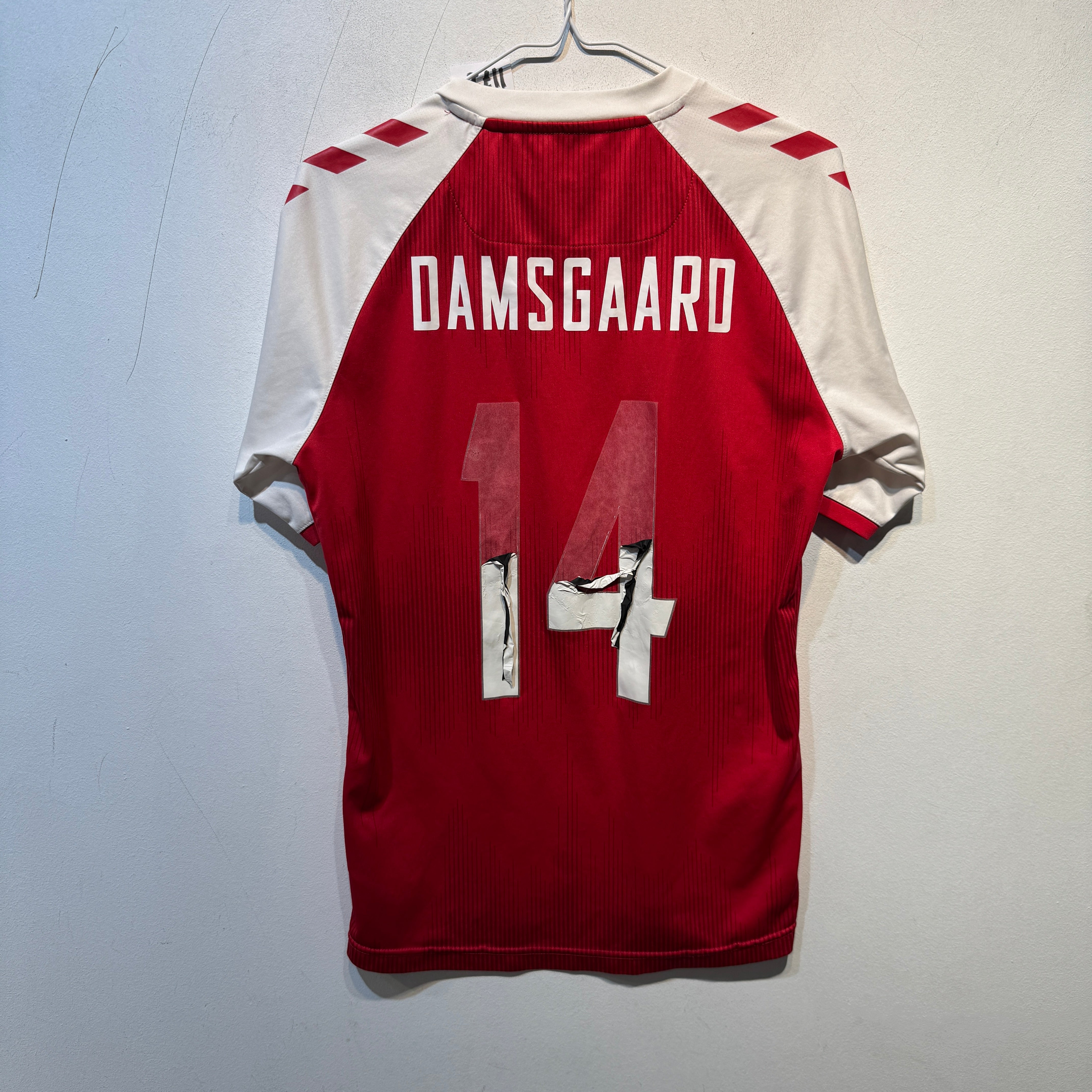 Denmark Home Shirt – Euro 2020 – Damsgaard #14 – Hummel – Small