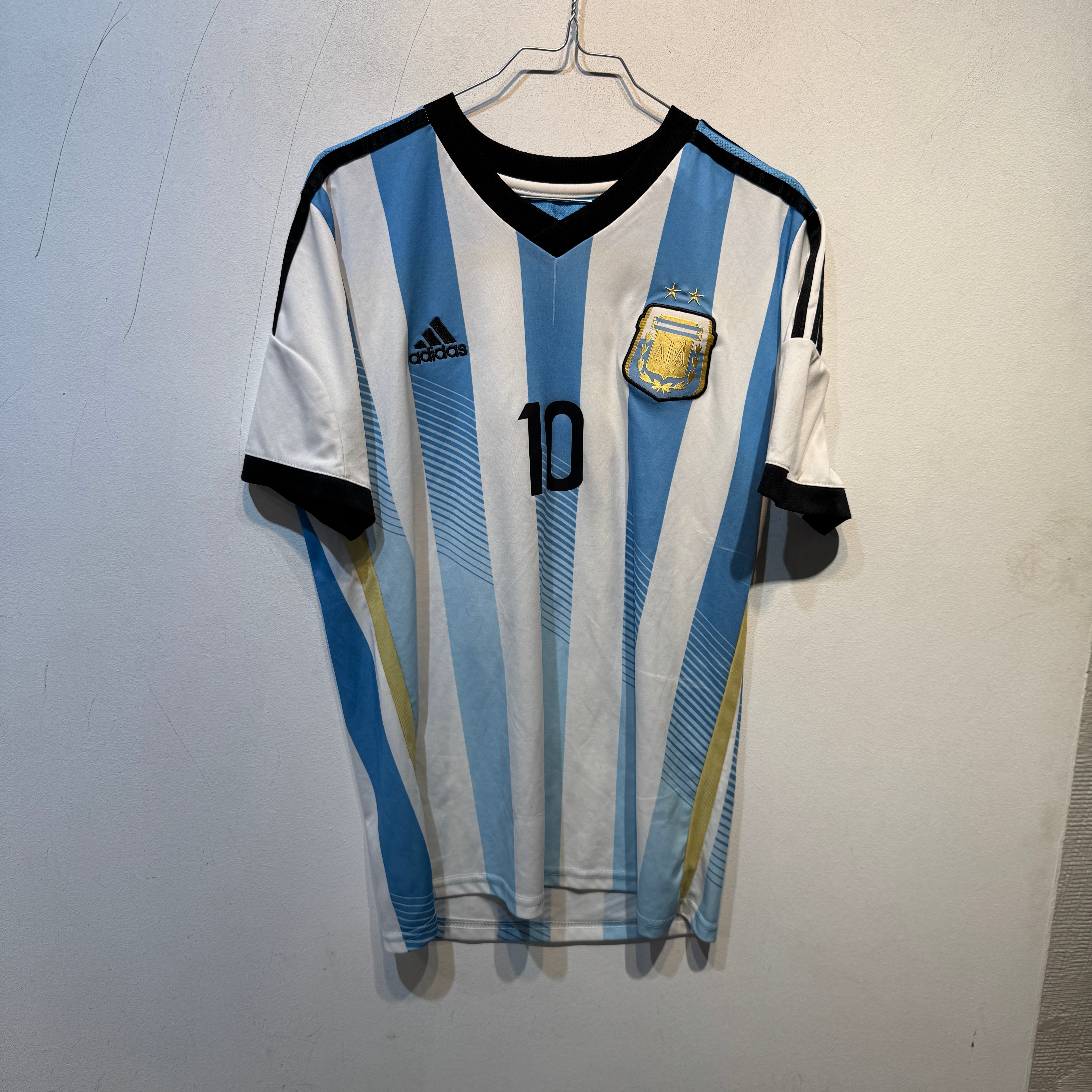 Argentina Lionel Messi #10 Home – 2014 World Cup – Size L